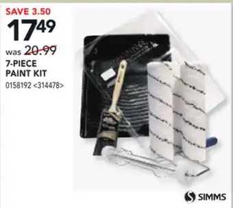 RONA SIMMS 7-PIECE PAINT KIT offer