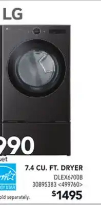 RONA LG 7.4 CU. FT. DRYER offer