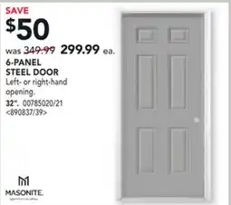 RONA 6-PANEL STEEL DOOR offer