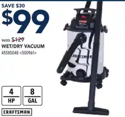 RONA CRAFTSMAN WET/DRY VACUUM offer
