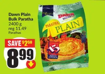 Chalo FreshCo Dawn Plain Bulk Paratha 2400 g offer