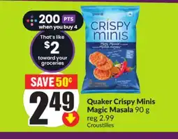 Chalo FreshCo Quaker Crispy Minis Magic Masala 90 g offer