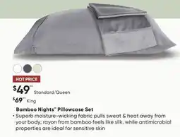 Sleep Country Bamboo Nights Pillowcase Set offer