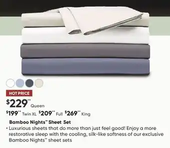 Sleep Country Bamboo Nights Sheet Set offer