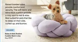 Petvalu Bailey & Bella Braided Cuddler Bed in Lilac offer