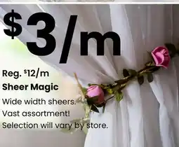 Fabricland Sheer Magic offer
