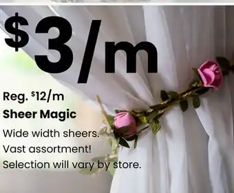 Fabricland Sheer Magic offer
