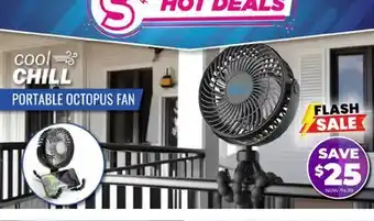 Showcase COOL CHILL PORTABLE OCTOPUS FAN offer