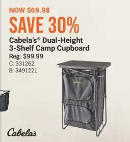Bass Pro Cabela's Dual-Height 3-Shelf Camp Cupboard offer