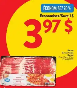 Walmart Bacon Great Value Bacon offer