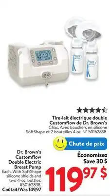 Walmart Dr. Brown's Customflow Double Electric Breast Pump offer