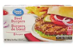Walmart Great Value Beef Burgers offer