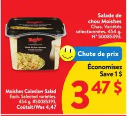 Walmart Moishes Coleslaw Salad offer