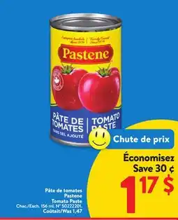 Walmart Pastene Tomato Paste offer