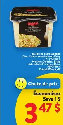 Walmart Moishes Coleslaw Salad offer