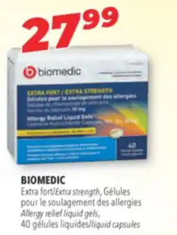 Familiprix BIOMEDIC Extra fort/Extra strength, Allergy relief liquid gels, 40 liquid capsules offer