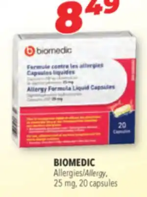 Familiprix BIOMEDIC, Allergy, 25 mg, 20 capsules offer