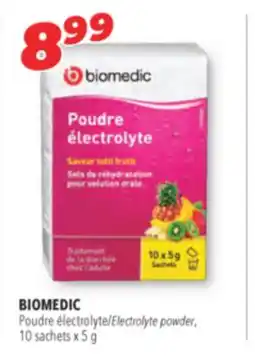 Familiprix BIOMEDIC, Electrolyte powder, 10 sachets x 5 g offer