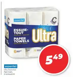 Familiprix ESSENTIEL, Ultra, Paper towels, 6 rolls offer