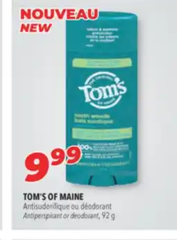 Familiprix TOM'S OF MAINE, Antiperspirant or deodorant, 92 g offer