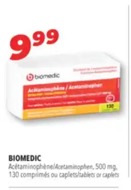 Familiprix BIOMEDIC Acetaminophen, 500 mg, 130 tablets or caplets offer