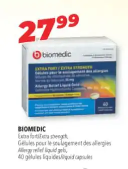 Familiprix BIOMEDIC Allergy relief liquid gels, 40 liquid capsules offer