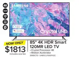 Leon's Samsung 85 CUHD 4K Smart TV UN85CU7000FXZC offer