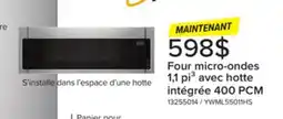 Leon's Whirlpool Four micro-ondes avec hotte intégrée 1,1 pi³ à profil bas acier inoxydableYWML55011HS offer
