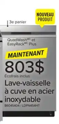 Leon's LG Lave-vaisselle avec système QuadWashMC acier inoxydable - LDPN454HT offer