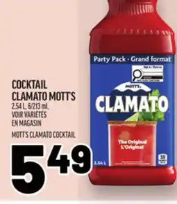 Metro CLAMATO MOTT'S | MOTT'S CLAMATO COCKTAIL offer