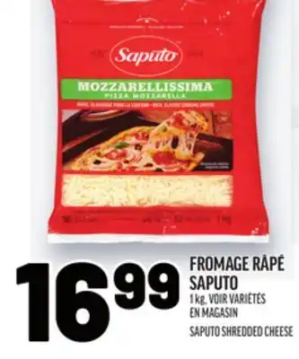 Metro FROMAGE RÂPÉ SAPUTO | SAPUTO SHREDDED CHEESE offer