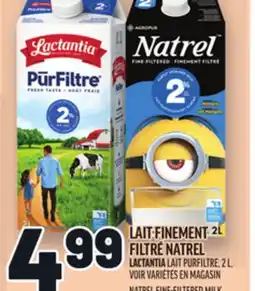 Metro LAIT FINEMENT FILTRÉ NATREL | NATREL FINE-FILTERED MILK offer