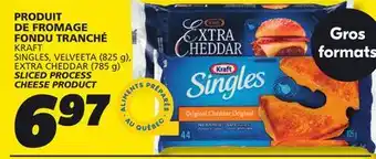 IGA KRAFT SINGLES, VELVEETA (825 g), EXTRA CHEDDAR (785 g) SLICED PROCESS CHEESE PRODUCT offer