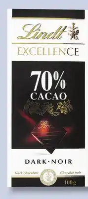IGA LINDT EXCELLENCE CHOCOLATE offer