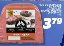 IGA BELLE BRETAGNE COUNTRY STYLE PÂTÉ OR LIVER PÂTÉ offer