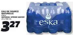 IGA ESKA NATURAL SPRING WATER offer