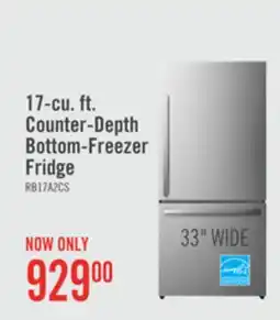 The Brick Hisense 31.1 17 Cu. Ft. Bottom-Mount Refrigerator - Titanium - RB17A2CSE offer