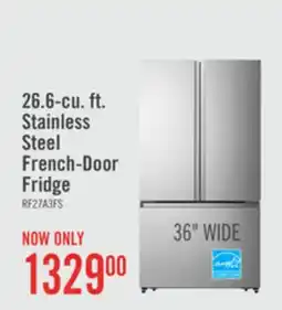 The Brick Hisense 36 26.6 Cu. Ft. French-Door Refrigerator - Titanium - RF27A3FSE offer