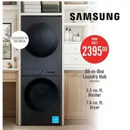 The Brick Samsung Bespoke 100 Series AI Laundry Hub with Washer and Dryer - WH46DBH100EVAC offer