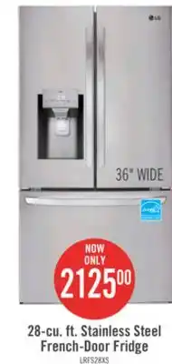 The Brick LG 28 Cu. Ft. French-Door Refrigerator with ThinQ Technology - LRFS28XBS offer