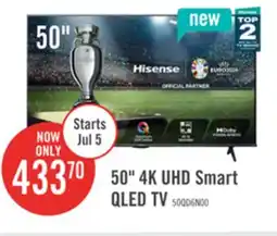 The Brick Hisense 50 4K UHD QLED Google Smart TV offer