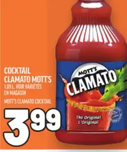 Metro COCKTAIL CLAMATO MOTT'S | MOTT'S CLAMATO COCKTAIL offer
