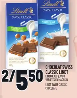 Metro CHOCOLAT SWISS CLASSIC LINDT LINDOR | LINDT SWISS CLASSIC CHOCOLATE offer