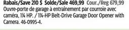 Canadian Tire Chamberlain 1 1⁄4-HP Belt-Drive Garage Door Opener with Camera offer