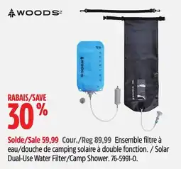 Canadian Tire Master Brand Solar Dual-Use Water Filter/Camp Shower offer