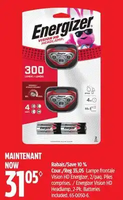 Canadian Tire Energizer Vision HD Headlamp, 2-Pk. Batteries included offer
