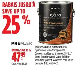 Canadian Tire Premier Paint Premier Active Extra Exterior Wood Stain offer