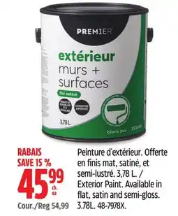 Canadian Tire Premier Paint Exterior Paint offer