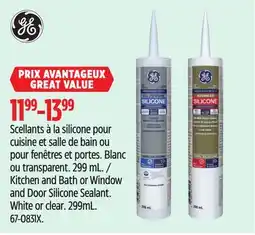Canadian Tire GE Kitchen and Bath or Window and Door Silicone Sealant. White or clear offer