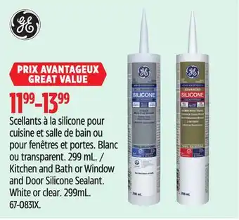 Canadian Tire GE Kitchen and Bath or Window and Door Silicone Sealant. White or clear offer